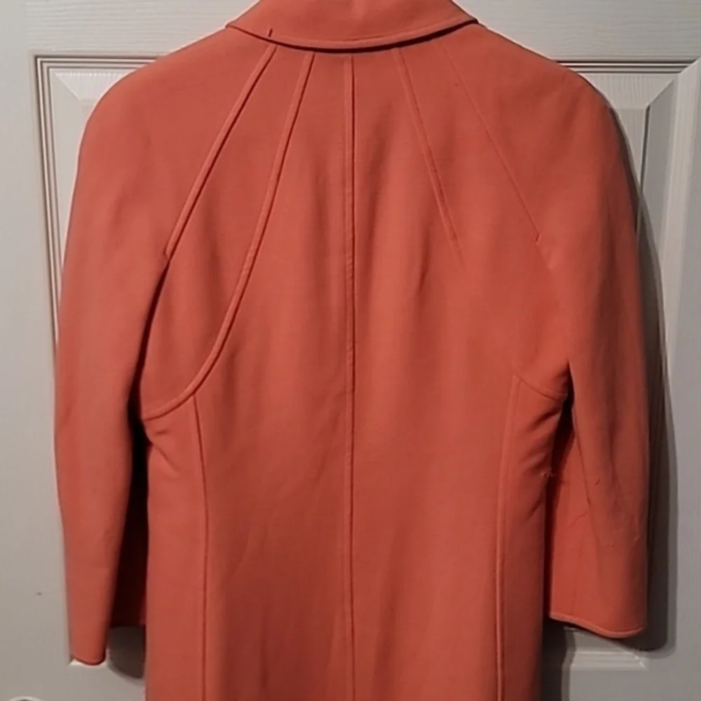 Vintage Escada German Coral Wool Coat Women's‎ 38 (6) Good Condition.